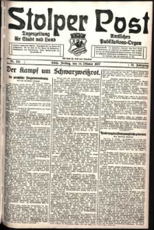 Stolper Post. Tageszeitung f&uuml;r Stadt und Land Nr. 241/1927