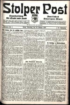 Stolper Post. Tageszeitung für Stadt und Land Nr. 244/1927