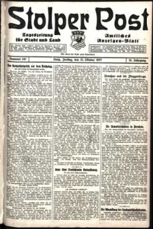 Stolper Post. Tageszeitung für Stadt und Land Nr. 247/1927