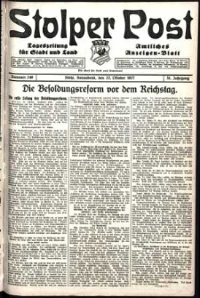 Stolper Post. Tageszeitung für Stadt und Land Nr. 248/1927