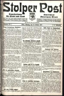 Stolper Post. Tageszeitung für Stadt und Land Nr. 255/1927