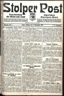 Stolper Post. Tageszeitung für Stadt und Land Nr. 259/1927