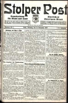 Stolper Post. Tageszeitung f&uuml;r Stadt und Land Nr. 268/1927
