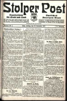 Stolper Post. Tageszeitung für Stadt und Land Nr. 276/1927