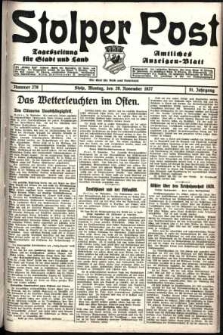 Stolper Post. Tageszeitung für Stadt und Land Nr. 278/1927