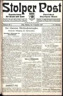 Stolper Post. Tageszeitung für Stadt und Land Nr. 284/1927