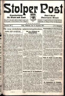 Stolper Post. Tageszeitung für Stadt und Land Nr. 298/1927