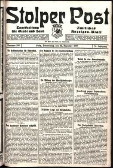 Stolper Post. Tageszeitung f&uuml;r Stadt und Land Nr. 299/1927