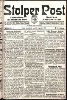 Stolper Post. Tageszeitung f&uuml;r Stadt und Land Nr. 301/1927