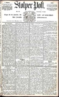 Stolper Post Nr. 85/1883
