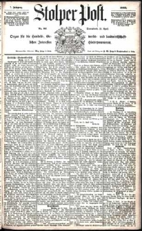 Stolper Post Nr. 92/1883