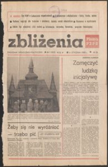 Zbliżenia : tygodnik społeczno-polityczny, 1983, nr 1