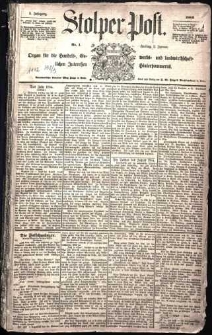 Stolper Post Nr. 1/1885