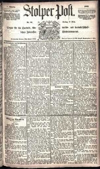 Stolper Post Nr. 61/1885