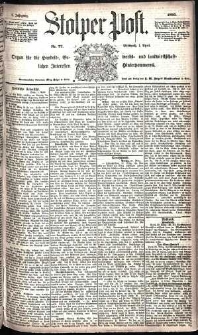 Stolper Post Nr. 77/1885