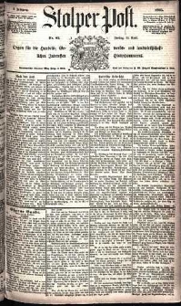 Stolper Post Nr. 83/1885