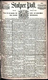 Stolper Post Nr. 85/1885