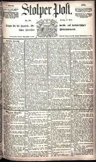 Stolper Post Nr. 89/1885