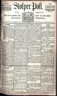 Stolper Post Nr. 92/1885
