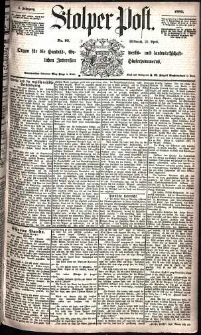 Stolper Post Nr. 93/1885