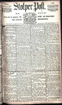 Stolper Post Nr. 75/1885
