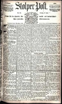 Stolper Post Nr. 98/1885