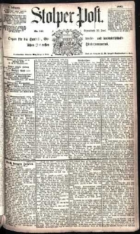 Stolper Post Nr. 141/1885