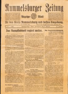 Rummelsburger Zeitung Nr. 34. Anzeigeblatt für den Kreis Rummelsburg und dessen Umgebung
