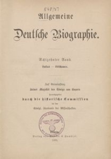 Allgemeine Deutsche Biographie. T. 23 (v. M&uuml;nchhausen - v. Noorden)
