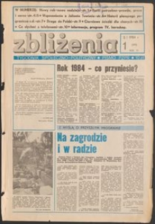 Zbliżenia : tygodnik społeczno-polityczny, 1984, nr 1