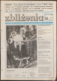 Zbliżenia : tygodnik społeczno-polityczny, 1984, nr 16