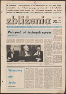 Zbliżenia : tygodnik społeczno-polityczny, 1984, nr 20