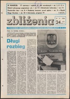 Zbliżenia : tygodnik społeczno-polityczny, 1984, nr 24