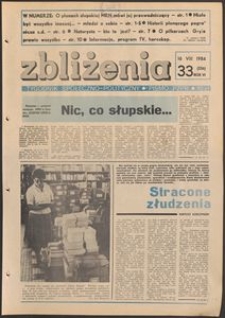 Zbliżenia : tygodnik społeczno-polityczny, 1984, nr 33