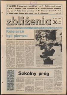Zbliżenia : tygodnik społeczno-polityczny, 1984, nr 36