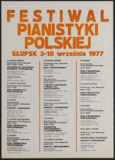 [Afisz] : XI Festiwal Pianistyki Polskiej w Słupsku