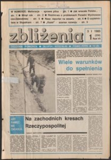 Zbliżenia : tygodnik społeczno-polityczny, 1985, nr 1