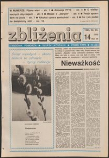Zbliżenia : tygodnik społeczno-polityczny, 1985, nr 14
