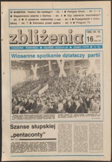 Zbliżenia : tygodnik społeczno-polityczny, 1985, nr 16