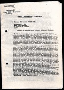 Serwis Informacyjny : pismo NSZZ "Solidarność" w Koszalinie, 1981 [brak nr]