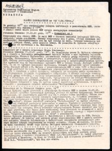 Serwis Informacyjny Regionalnego Komitetu Strajkowego "Pobrzeże" w Koszalinie, 1981, nr 19