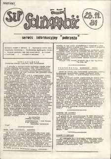 Serwis Informacyjny Zarządu Regionu "Pobrzeże" [brak nr]