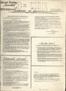 Serwis Informacyjny Zarządu Regionu "Pobrzeże" : 3 x NIE [brak nr]