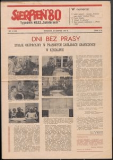 "Sierpień '80" Tygodnik NSZZ "Solidarność", 1981, nr 14