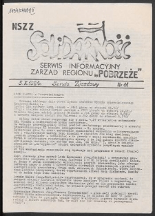 Serwis Informacyjny Zarządu Regionu "Pobrzeże" - Serwis Zjazdowy, nr 11