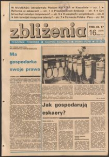 Zbliżenia : tygodnik społeczno-polityczny, 1986, nr 16