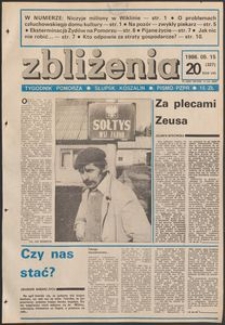 Zbliżenia : tygodnik społeczno-polityczny, 1986, nr 20