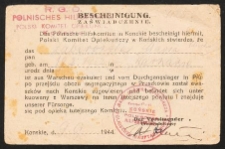 Bescheinigung = Zaświadczenie