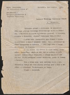 [Pismo Marii Zaborowskiej do Centrali Polskiego Czerwonego Krzyża w Warszawie]