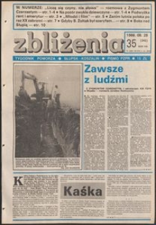 Zbliżenia : tygodnik społeczno-polityczny, 1986, nr 35